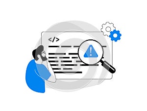 Bug Tracking Software concept. Optimize and debug code for seamless user experience. Identify and resolve performance photo