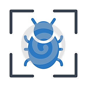 Bug vector glyph color icon