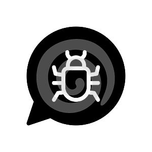 Bug vector glyph flat  icon