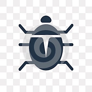 Bug vector icon isolated on transparent background, Bug transpa