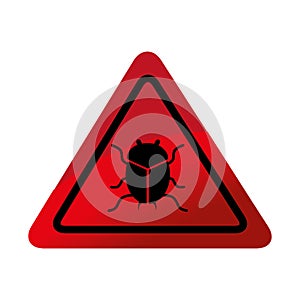 Bug virus alert icon