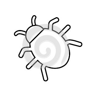 Bug virus alert isolated icon