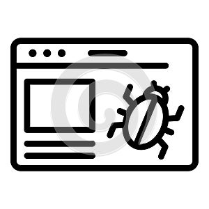 Bug in web application icon, outline style