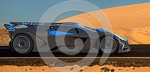 Bugatti Bolide on the track