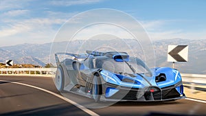 Bugatti Bolide on the track