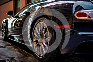 Bugatti Veyron, on the street, Generative AI