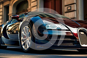 Bugatti Veyron, on the street, Generative AI