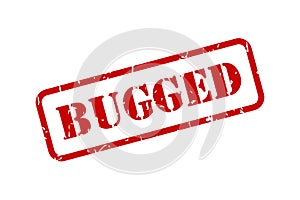 Bugged Rubber Stamp Vector