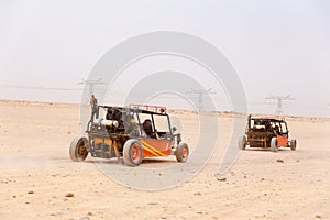 The buggies caravan on walk