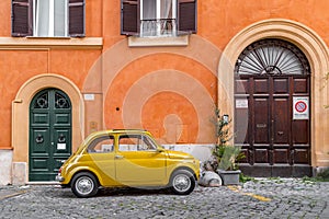 Buggy car parked in the street in Rome
