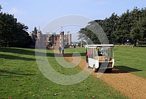 Buggy driven on a driveway for carrying visitors