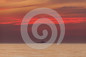 Bugio Lighthouse at sunset