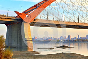 Bugrinsky bridge in golden autumn