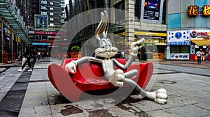 Bugs Bunny near Jianghan shopping street