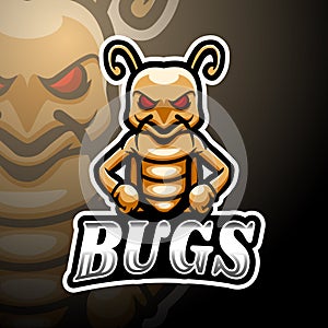 Bugs esport logo mascot design