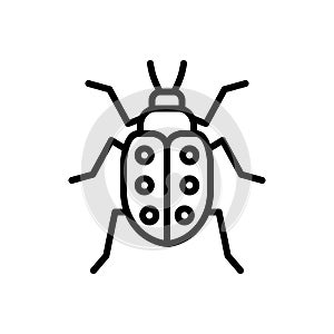 Black line icon for Bugs, creature and critter
