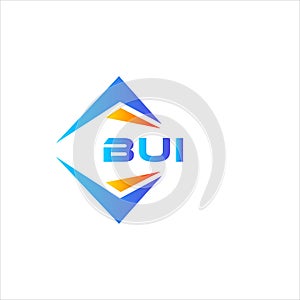 BUI abstract technology logo design on white background. BUI creative i