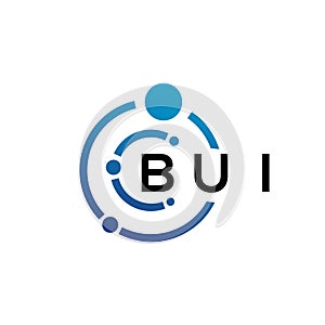 BUI letter logo design on white background. BUI creative initials letter logo concept. BUI letter design