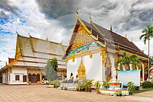 Buddhist temple called Wat Luang in Pakse, Laos. photo
