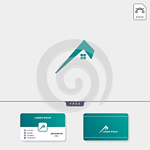 build architect, real estate creative logo template vector illustration and logo inspiration. business card design template