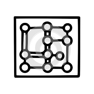 build bridges puzzle line vector doodle simple icon photo