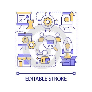 Build business strategy concept icon