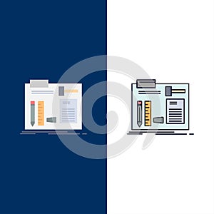 Build, construct, diy, engineer, workshop Flat Color Icon Vector