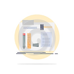 Build, construct, diy, engineer, workshop Flat Color Icon Vector