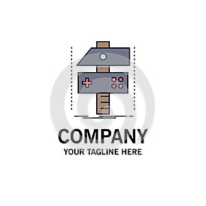 Build, craft, develop, developer, game Flat Color Icon Vector