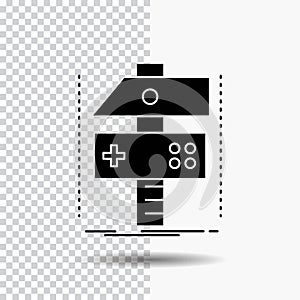 Build, craft, develop, developer, game Glyph Icon on Transparent Background. Black Icon