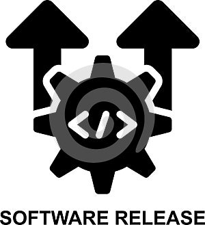 build, development, programming, coding, release, launch solid glyph icon