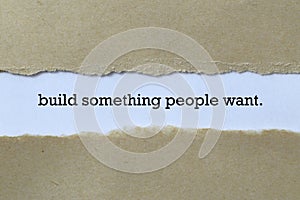 Build something people want on white paper