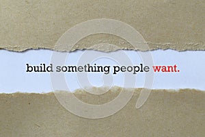 Build something people want on white paper