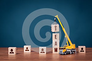 Build team - human resources concept photo