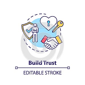 Build trust concept icon photo