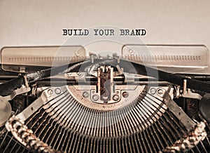 BUILD YOUR BRAND printed the words