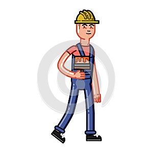 Builder bears a brush