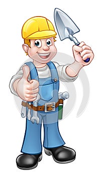 Builder Bricklayer Construction Worker Trowel Tool photo