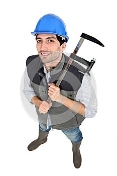 Builder with a clamp