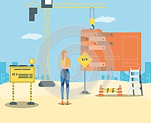 builder and data folder with webpage under cosntruction photo