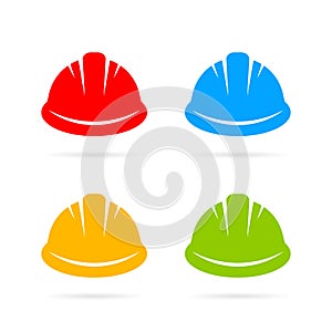 Builder hard hat vector icon