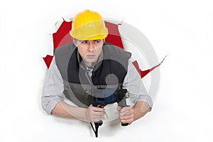 Builder holding drill