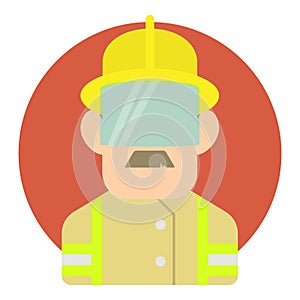 Builder icon, flat style