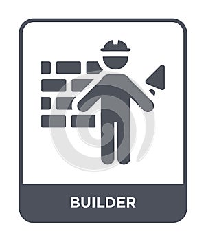 builder icon in trendy design style. builder icon isolated on white background. builder vector icon simple and modern flat symbol