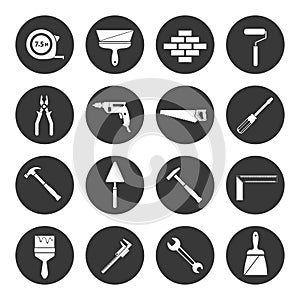 Builder instruments icons black photo