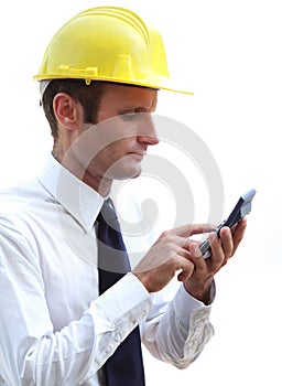 Builder manager at work