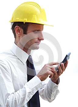 Builder manager at work