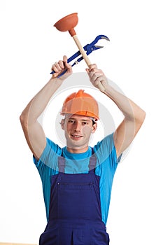 Builder with plunger and wrench