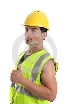 Builder repairman thumbs up