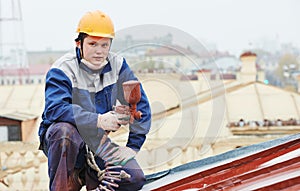 Builder roofer painter worker